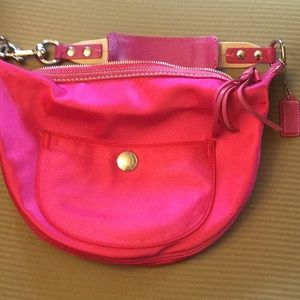 Beautiful hot pink Coach purse with dust bag